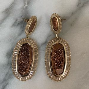 Kendra Scott Kaki Earring Rose Gold Drusy